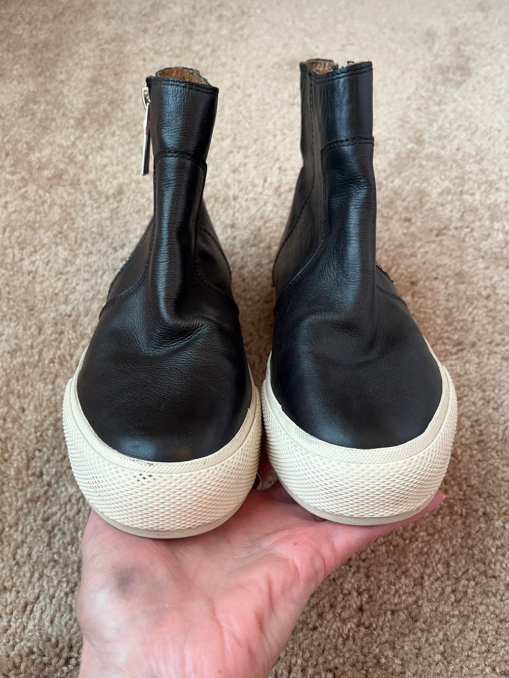 Frye Gia Lug Zip Leather Booties - Picture 3 of 9